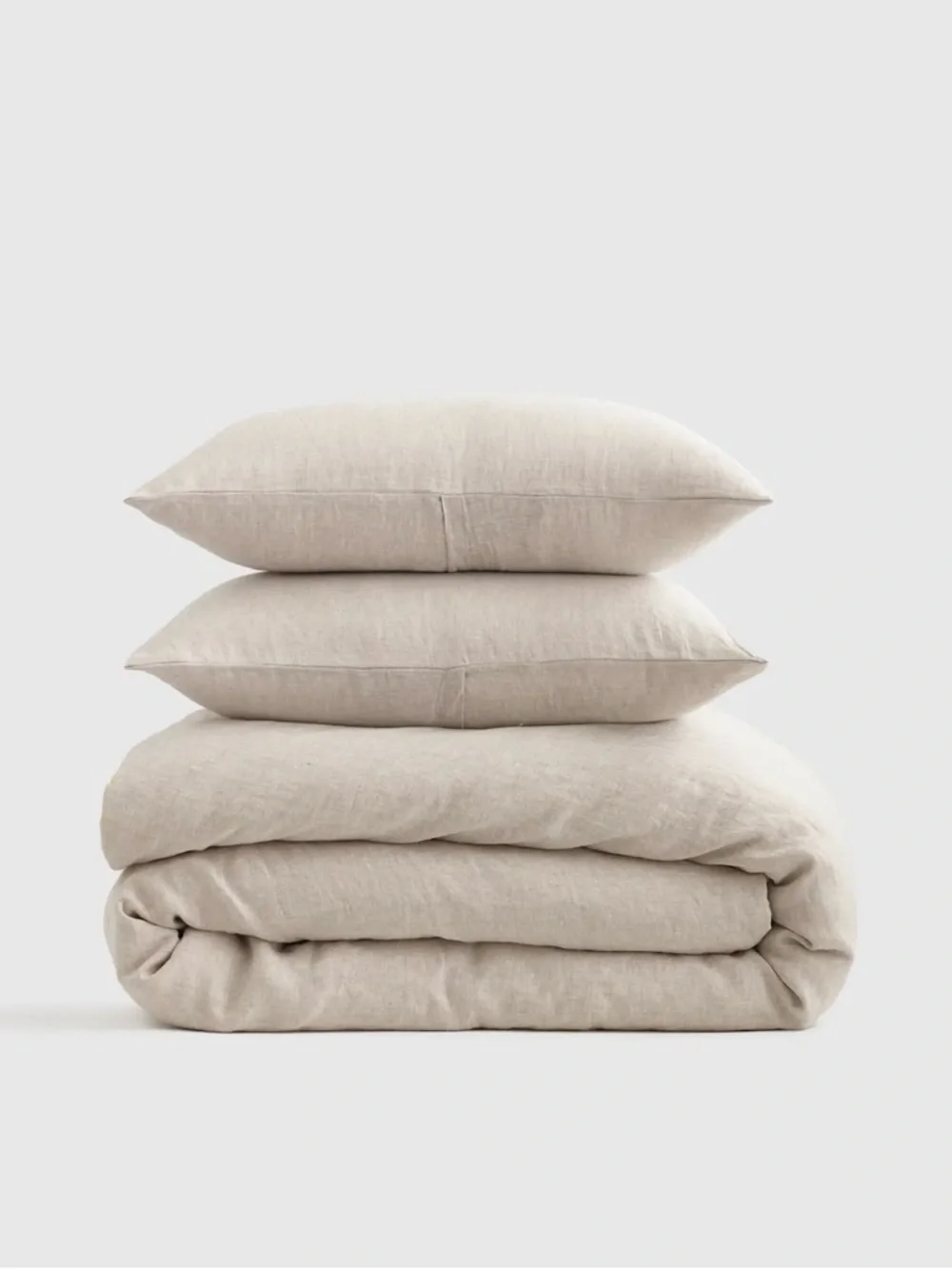 Quince NWOT European Linen Duvet Set in Natural Chambray King/Cal King 1071